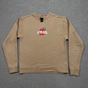 Obey Graphic T Shirt Women's Size S Brown Pullover Strawberry Graphic Tee